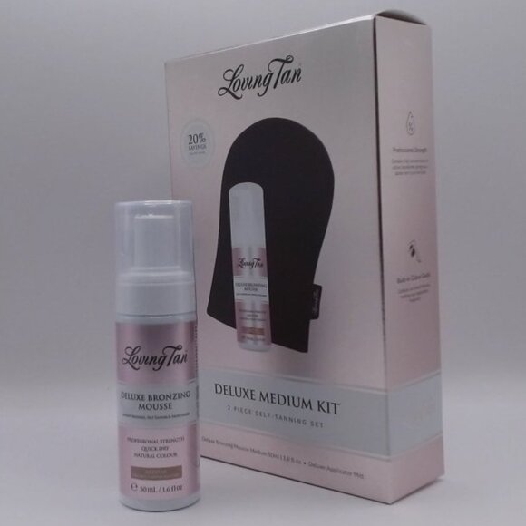 Loving Tan Deluxe Medium Kit – Bronzing Mousse + Mitt, Travel Size - Picture 1 of 3